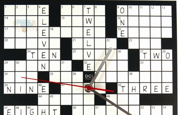 Chapters Canada: 76% Off Crossword Clock   Now $7