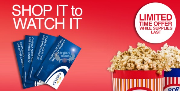 Shop.ca: 4 Free Movie Tickets When You Spend $200