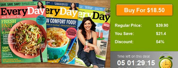 WagJag Canada: $18.50 For 1 Year Subscription To Everyday w/ Rachael Ray ($39.90 Value) Photo WagJag Canada: $18.50 For 1 Year Subscription To Everyday w/ Rachael Ray ($39.90 Value)