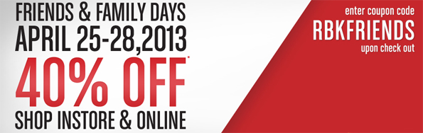 Reebok Canada Friends & Family Sale: 40% Off Everything! 