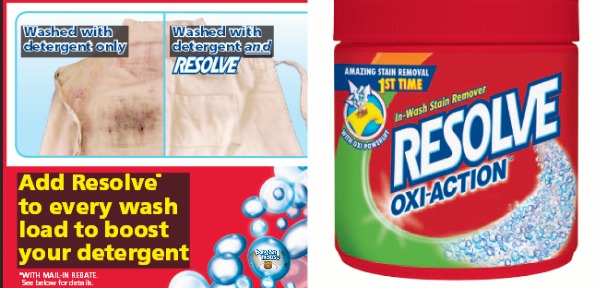 Resolve Mail in Rebate Canadian Freebie: Resolve Oxi Action In Wash Stain Remover (Mail In Rebate)