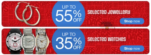 Sears Canada: Jewellery & Watches Up to 55% Off