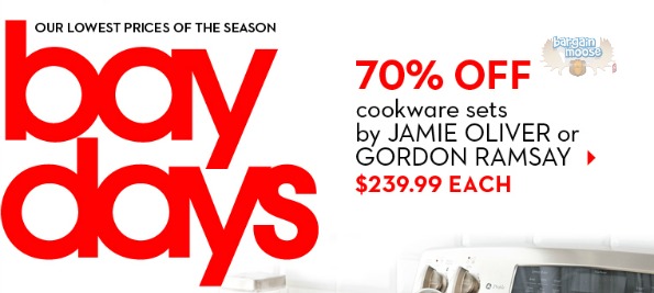 bay The Bay Canada: 70% Off Gordon Ramsay or Jamie Oliver Cookware Sets