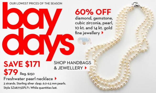 The Bay Canada: 60% Off Fine Jewellery