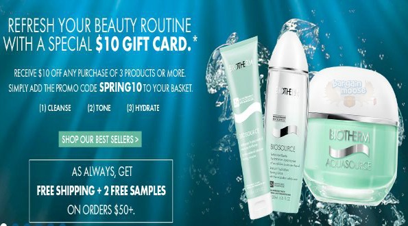 Biotherm Canada Promo Code: Save $10 WUB 3+ Products