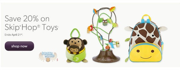 Chapters Canada: 20% Off Skip Hop Toys