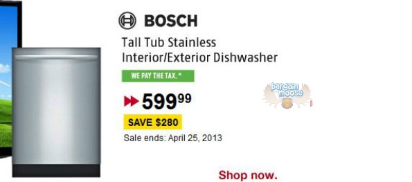 futureshop Future Shop Canada: Bosch Ascenta Built In Dishwasher $600 (Save $280)