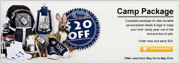 Olivers Labels Canada: $20 Off Camp Packages (Now $39)