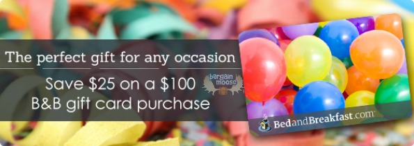 Bed and Breakfast Promo Code: Save $25 on The Cost of a Gift Card Over $100