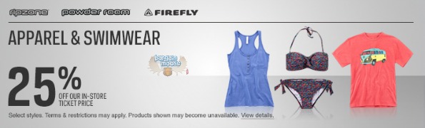 Sport Chek Canada: 25% Off Firefly, Powder Room & Ripzone