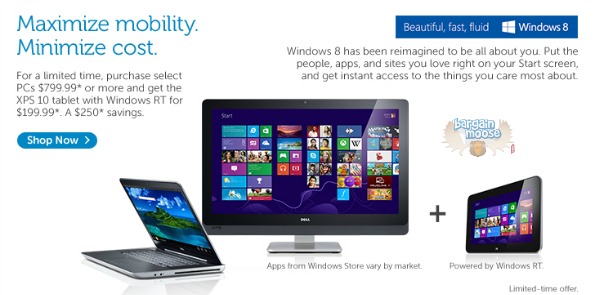 Dell Canada: $250 Off XPS 10 Tablet With Purchase of Select PCs (Now $200)