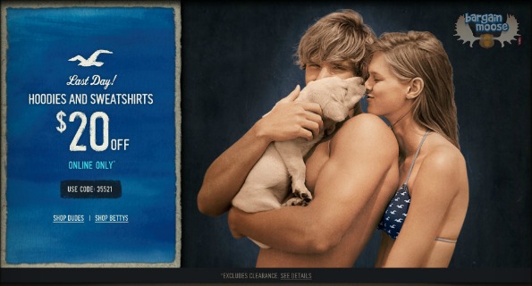 Hollister Canada Promo Code: Get $20 Off Sale & Regular Priced Hoodies Photo Hollister Canada Promo Code: Get $20 Off Sale & Regular Priced Hoodies