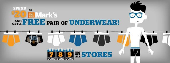 Marks Canada: 25% Off Mens Shirts & Activewear + Free Underwear