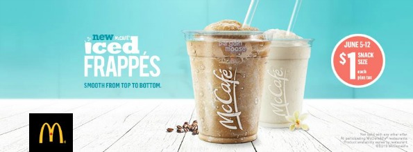 McDonalds Canada: $1 Iced Frappes