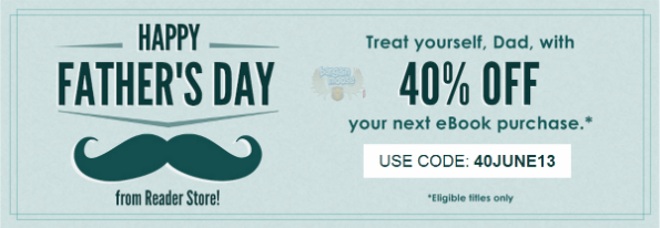 Sony Reader eBook Store Coupon Code: 40% Off Select eBooks