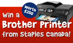 Win a Brother printer worth $250 from Staples Canada!