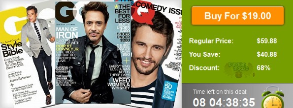 WagJag Canada: $19 For 1 Year Subscription To GQ (Save 68%) Photo WagJag Canada: $19 For 1 Year Subscription To GQ (Save 68%)