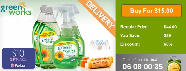 WagJag Canada: $15 For Green Works Cleaning Bundle, Burts Bees Lip Balms & $10 Well.ca Gift Card