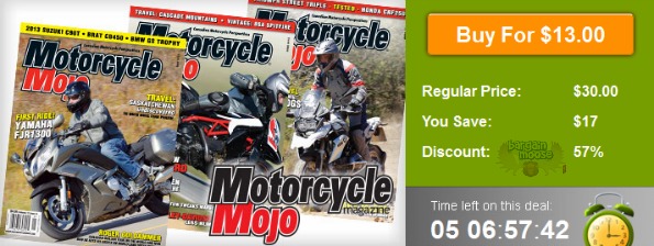 Wagjag Canada: $13 For 1 Year Print & Online Subscription To Motorcycle Mojo Magazine Photo Wagjag Canada: $13 For 1 Year Print & Online Subscription To Motorcycle Mojo Magazine