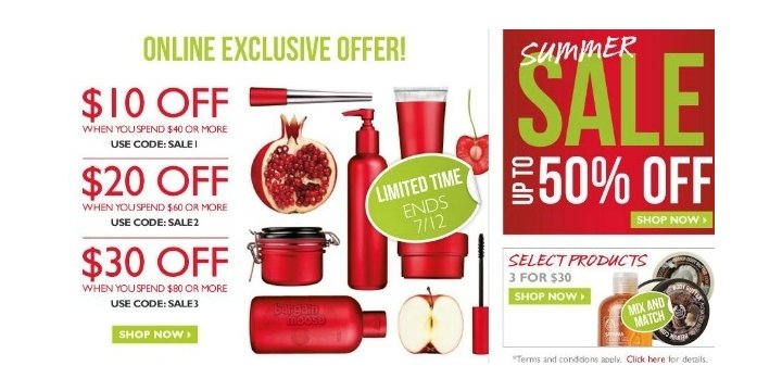 The body shop online coupons
