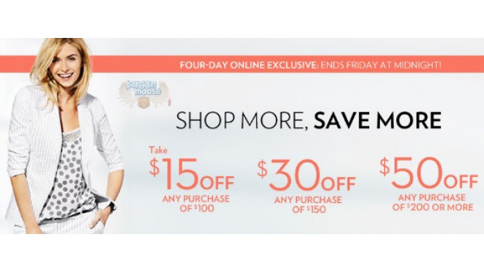 Reitmans Canada Coupon: Buy More Save More Up To $50 Off