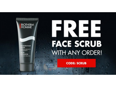 Biotherm Canada Homme Coupon: Free Face Scrub With Any Order
