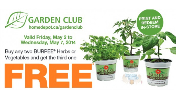 Home Depot Coupon Printable Buy 2 Get 1 Free Burpee Herbs Or