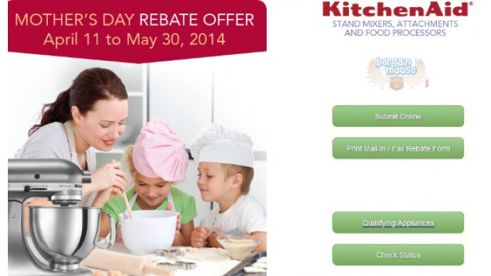 KitchenAid Canada Mail In Rebate For Stand Mixers & Attachments Or Food Processors