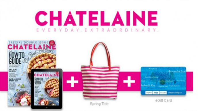 WagJag Canada: 1 Year Chatelaine Subscription, $10 Chapters Gift Card & Tote for $25