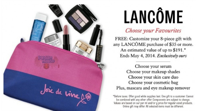 The Bay Canada: Free 8 Piece Lancome Gift with $35+