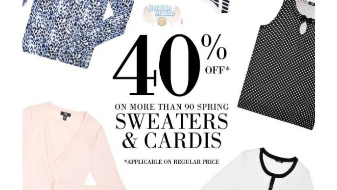 Jacob Canada: 40% Off Sweaters & Cardigans