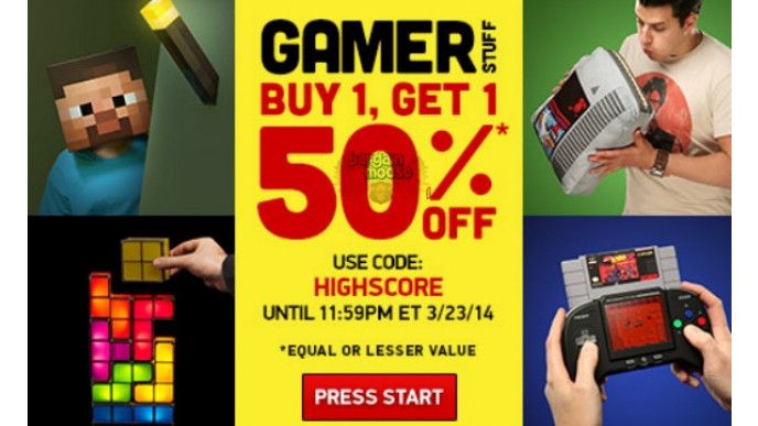 Think Geek Promo Code: BOGO 50% off Gamer Items