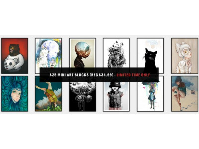 Eyes on Walls: $25 Mini Art Blocks (Save $10)