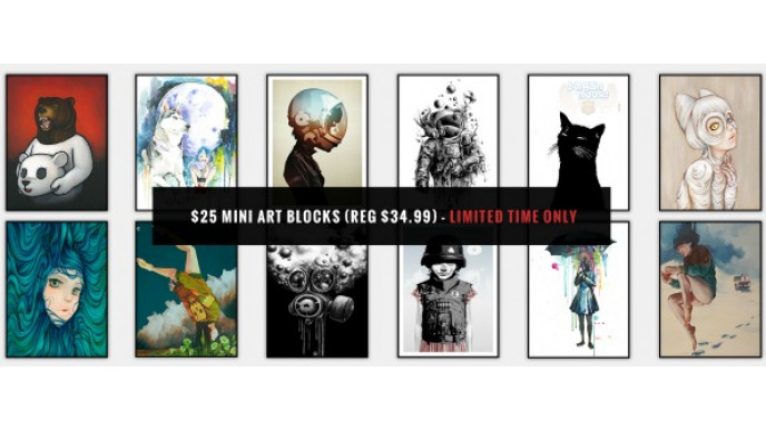 Eyes on Walls: $25 Mini Art Blocks (Save $10)