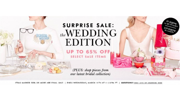 Kate Spade: Surprise Bridal Sale With Up To 65% Off