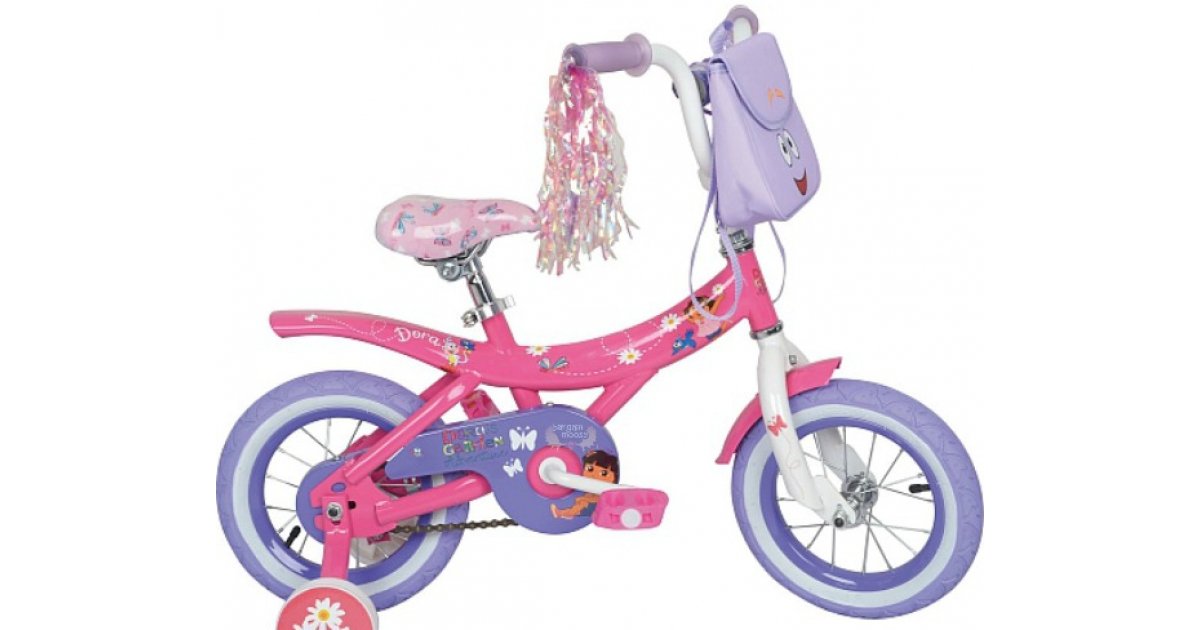 dora the explorer bike with training wheels