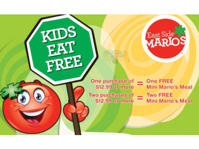 East Side Marios Kid's Eat Free for March Break