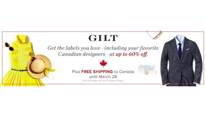 Gilt (US): Free Shipping to Canada