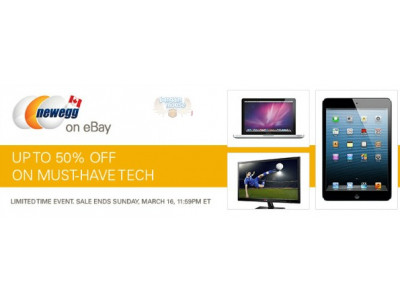 eBay Canada: Up to 50% Off Tech at Newegg Canada