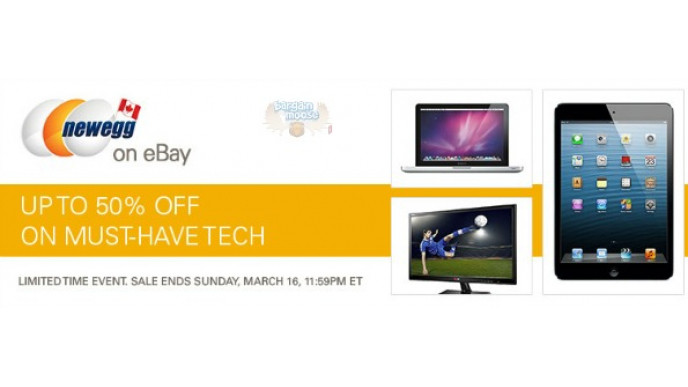 eBay Canada: Up to 50% Off Tech at Newegg Canada