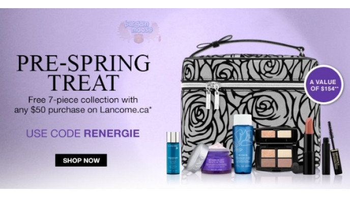 Lancome Canada Promo Code: Free Spring Gift with $50+