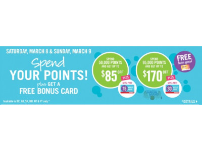 Shoppers Drug Mart Canada: Redemption Weekend & Bonus Cards 