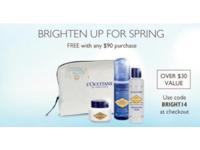 L'Occitane Canada Promo Code: Free Brightening Skincare Collection with $90+
