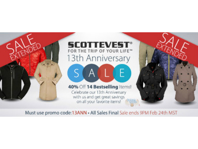 Scottevest Promo Code: 40% off 14 Best Selling Technology Enabled Clothing Items
