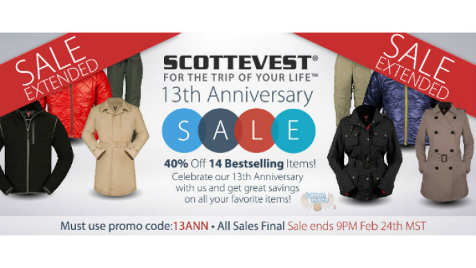 Scottevest Promo Code: 40% off 14 Best Selling Technology Enabled Clothing Items