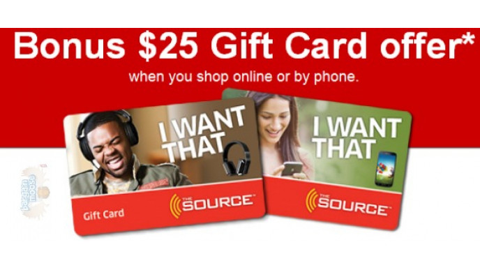The Source Canada: Free $25 Gift Card With $150 Purchase