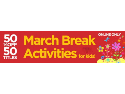 Book Outlet Canada: Extra 50% Off 50 March Break Activities