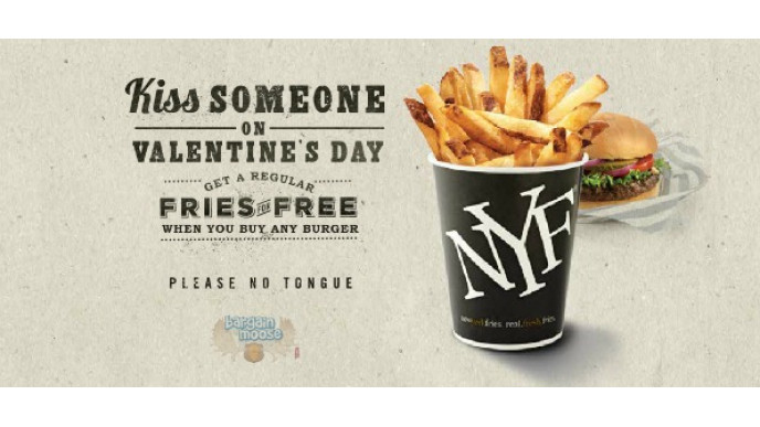 Free Fries at South St. Burger Co Today – and it’ll only cost you a kiss! 