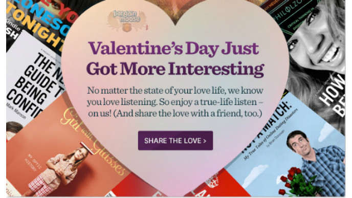 Audible: Seven Free Audiobooks - A Valentine's Gift!