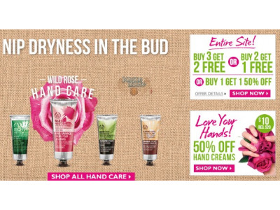 The Body Shop Canada: B3G2 Free, B2G1 Free or B1G1 50% Off 